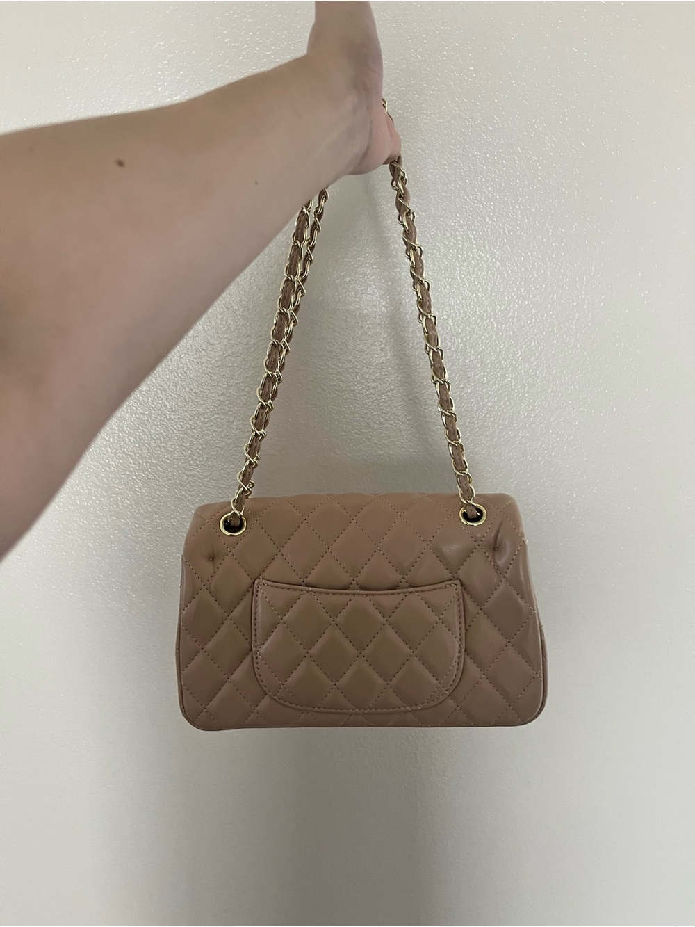 Quilted Chain-Handle Shoulder Bag